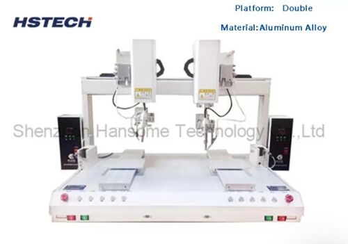 Últimas notícias da empresa sobre HS-DH800 Máquina de Solda Robótica de Mesa Dupla e Cabeça Dupla de 8 Eixos | HSTECH