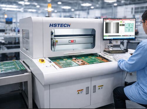 Últimos blogs da empresa sobre Máquina de roteador de PCB de alta precisão: Melhorando a eficiência do despacho de PCB nas linhas de produção SMT modernas