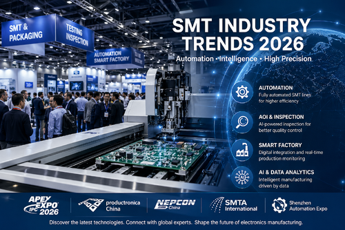 Últimos blogs da empresa sobre Tendências da Exposição Global SMT 2026: O que os fabricantes de eletrônicos devem prestar atenção