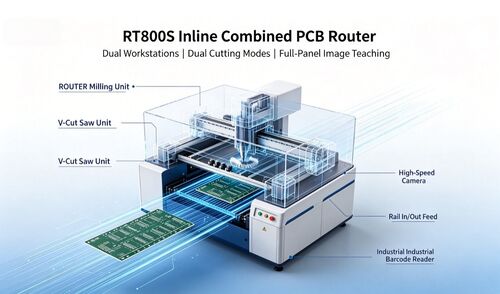 Últimos blogs da empresa sobre Nova Lançamento: RT800S Máquina de Desempenamento de Roteador de PCB Combinado em Linha