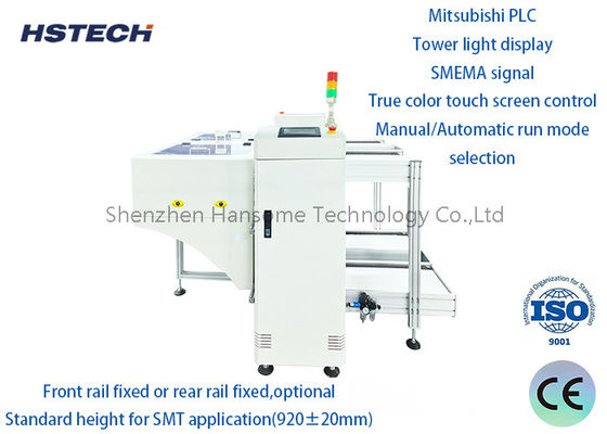 Bom preço. Descarregador de PCB com design profissional de trilho duplo, com display de torre de luz e PLC Panasonic para produção SMT on-line