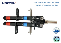 Válvula de distribuição personalizável para mistura de cola de parafuso de tubo duplo