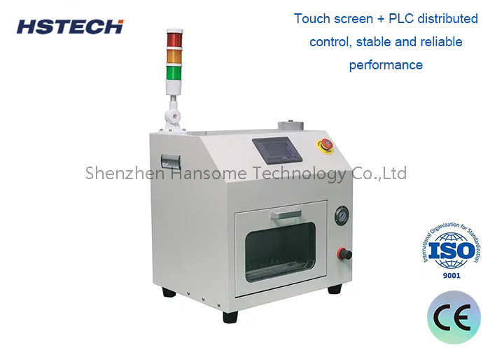 Máquina de limpeza de bocal SMT com tela sensível ao toque PLC e cobertura de cor verde