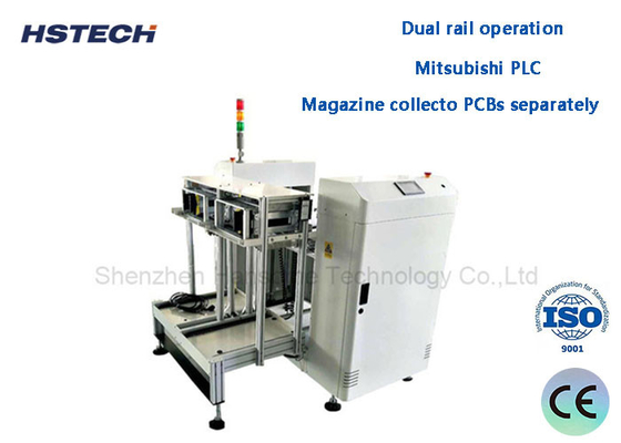 Bom preço. Equipamento de manuseio de PCB de duplo trilho NG / OK Descarregador de PCB Altura padrão on-line