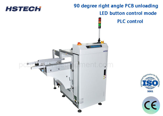 Bom preço. 390mm Largura 3 Repositórios 20M/Min 90 Graus Botão LED Descarregador automático de PCB on-line