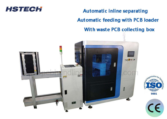 Bom preço. Máquina automática de separação em linha 1.1KW de lâmina circular em linha Vcut PCB Depaneling Machine com caixa de coleta de resíduos de PCB on-line