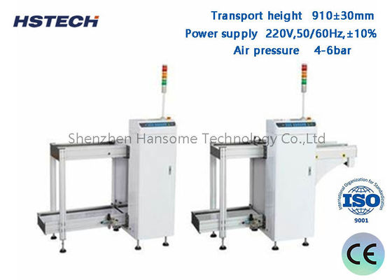 SMT Produção 90 Graus PCB Magazine Unloader LED Botão de Controle MD Relatório 90 Graus PCB Magazine Unloader