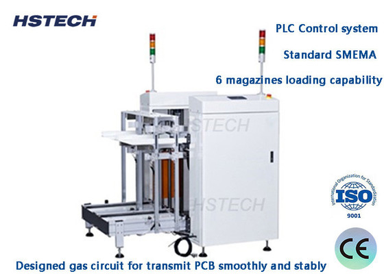 Bom preço. Operação flexível Controle PLC Descarregador de duas vias 6 Magazines Capacidade de carregamento Descarregador de PCB on-line