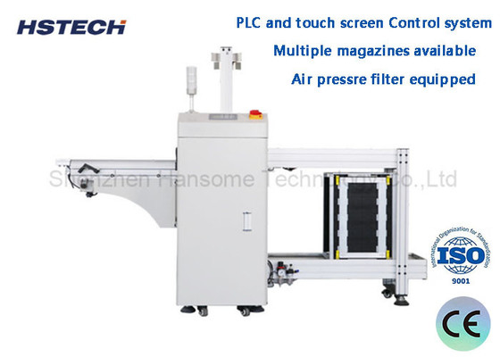 Bom preço. PLC e sistema de controle de tela sensível ao toque Estrutura de design durável Descarregador de PCB automatizado Vários carregadores disponíveis on-line