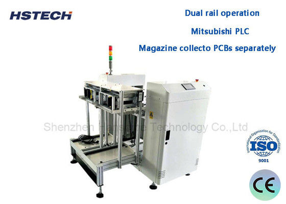 Equipamento de manuseio de PCB de duplo trilho NG / OK Descarregador de PCB Altura padrão HS-NK250