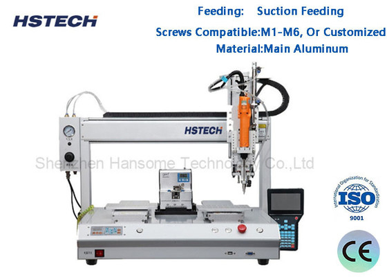 Bom preço. Máquina de fixação a parafuso de plataforma dupla com alimentador único, máquina de bloqueio a parafuso de 4 eixos HS-SL5331 on-line