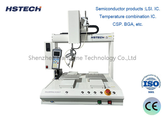 Bom preço. Equipamento de soldagem automática de robôs de soldagem automática de 5 eixos para PCB Dapaneling com plataforma de trabalho dupla Y on-line