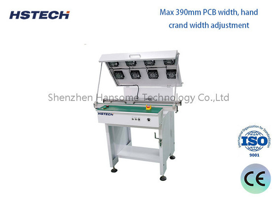 Bom preço. Max 390mm SMT PCB de transporte Largura SMEMA Equipamento de manuseio de PCB de sinal com ESD Flat Belt on-line