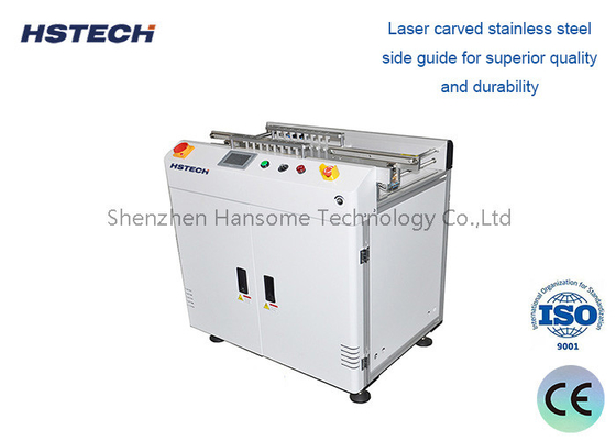 Bom preço. Equipamento de manipulação de PCB SMEMA transportador de rejeição com guia lateral de aço inoxidável esculpido a laser on-line