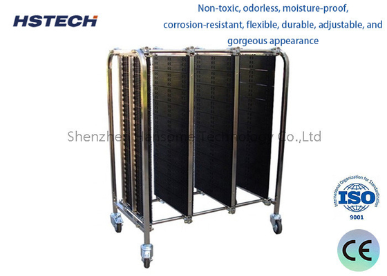 Bom preço. Trolley de aço inoxidável ajustável carro de conversão de PCB antiestático para SMT ESD PCBS on-line