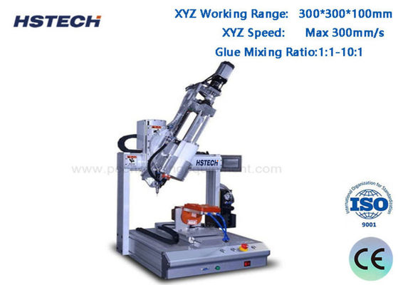 Bom preço. Máquina de Dispensação de Cola AB de Alta Precisão de 4 Eixos ±0.02mm de Precisão 300x300x100mm Razão de Mistura 1:1-10:1 on-line