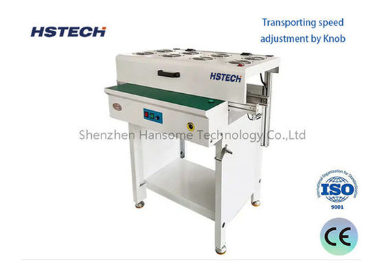 Bom preço. Transportador de PCB de aço inoxidável com ajuste de largura de manivela manual e correia plana ESD para aplicações SMT on-line