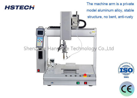 Robô de solda de 4 eixos com limpeza automática e cabeça de solda multidirecional