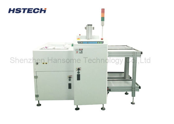 Bom preço. Descarregador de PCB controlado por PCL e Tela Touch Screen com comunicação de sinal SMEMA e capacidade para 2 magazines cada, para linha de produção SMT on-line