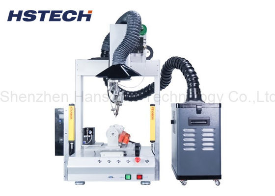 Purificação de ar Robô de solda automática 4 eixos ponta única com limpador de smog
