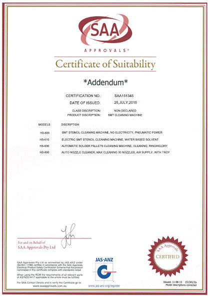 China Shenzhen Hansome Technology Co., Ltd. Certificações
